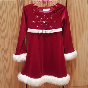 Little Girls Red Christmas Dress